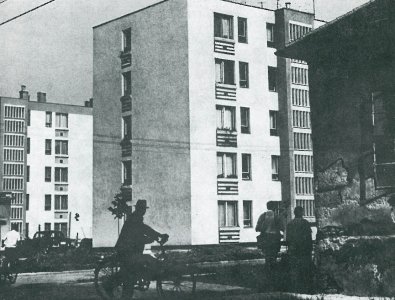 Honvéd utcai lakótelep új házsorai - 1960-as évek vége